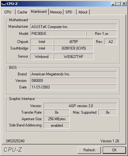 CPU-Z: north bridge manufacturer