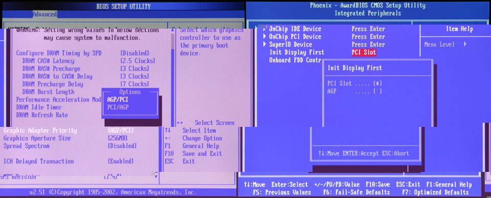 primary VGA BIOS shots