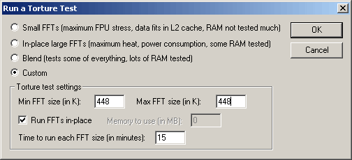 Prime95 custom test