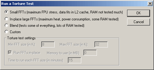 Prime95 small FFT test